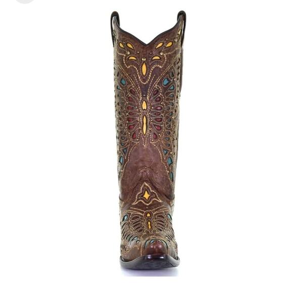 Corral Butterfly Inlay Western Boots Brown Multicolor Leather Size 6M –EXCELLENT - Picture 16 of 16